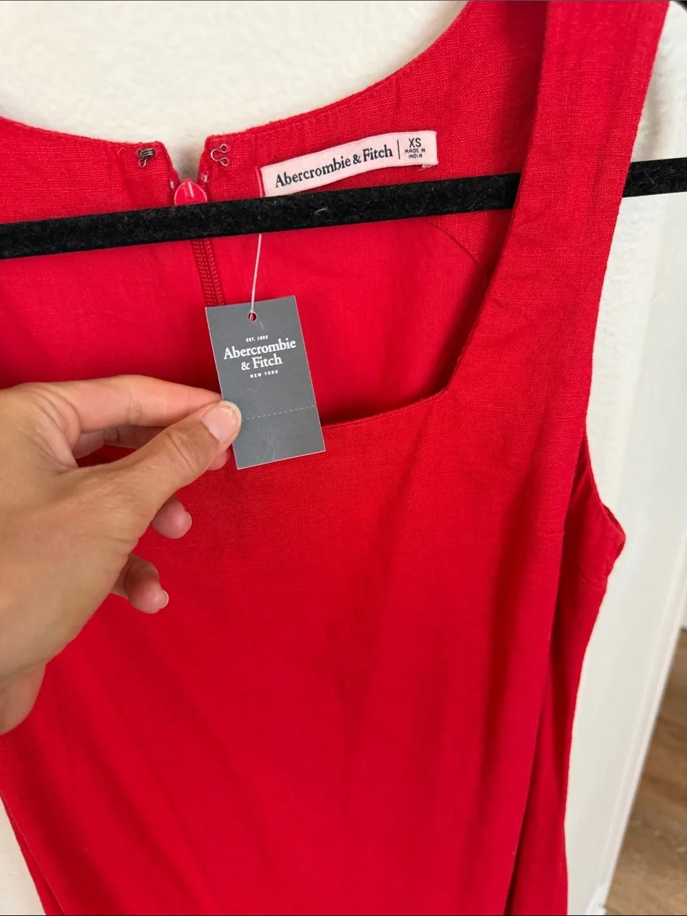 Red Linen Maxi Dress - Elegant Everyday Style